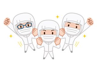 衛生服　作業着　マスク © あんころもち(ankomando)