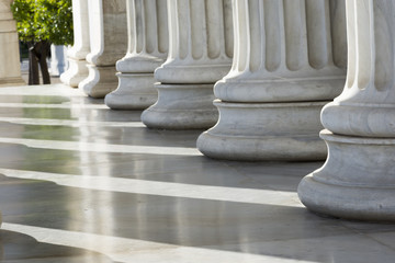 row of marble columns