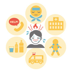 熱中症の応急処置　アイコン