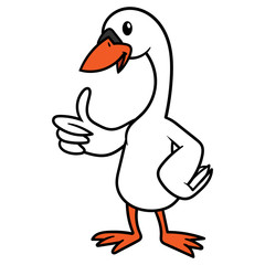 Cartoon Swan Illustration