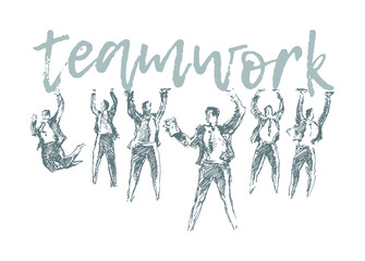 Business concept people teamwork spirit vector