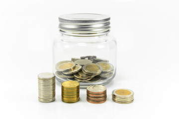 Savings in jars to the future.
