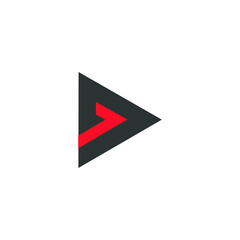 red letter j in a black triangle logo vector