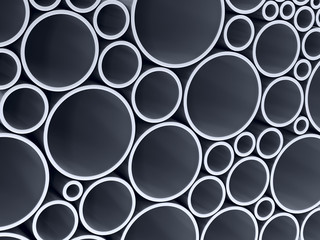 stack metallic pipes. 3d illustration