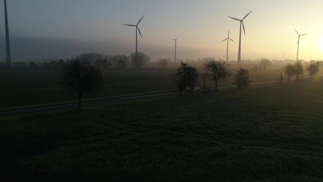 Roadster in sunrise