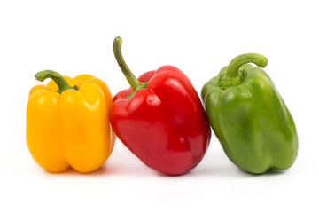 sweet pepper isolated on white background