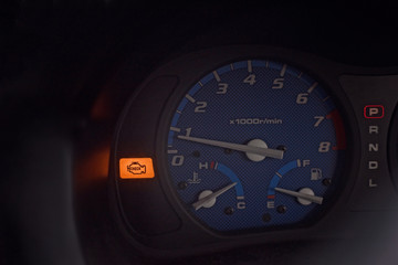 Check badge in the car