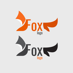 Obraz premium fox Orange logo. modern on white background