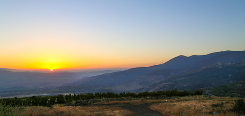 Sunset in the north part of Israel