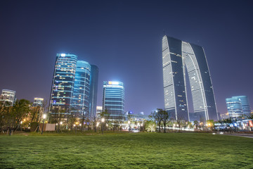 Fototapeta na wymiar Suzhou CBD financial center skyscraper