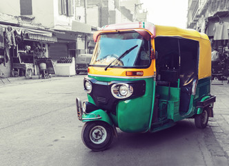 tuk tuk taxi on the street