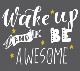 Hand lettering motivation quote for your design.