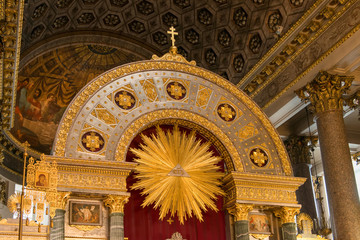 RUSSIA, SAINT PETERSBURG - AUGUST 18, 2017: interior of the Kazan Cathedral or Kazanskiy...
