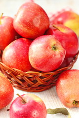 Sweet apples in a basket