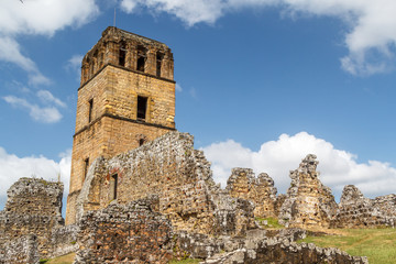 Fototapeta na wymiar Ruins of Panama Viejo, UNESCO World heritage site, Panama