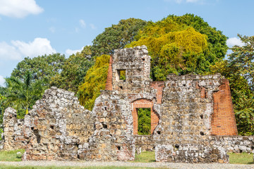 Fototapeta na wymiar Ruins of Panama Viejo, UNESCO World heritage site, Panama
