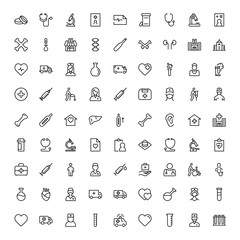 Oncology flat icon set