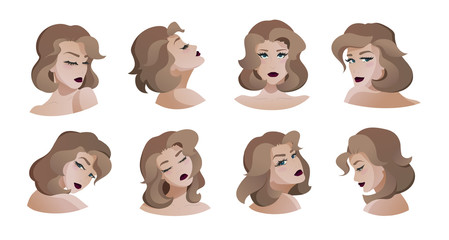 Collection of beautiful young women.