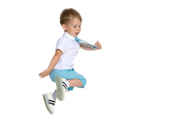 Little boy jumping