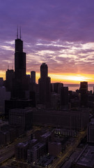 Fototapeta na wymiar Chicago Sunrise