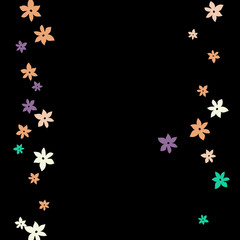 Festive Background with Colorful  flowers. Feminine Pattern for Postcard, Print, Banner or Poster. Small Pretty  flowers For Party Decoration, Wedding, Birthday or Anniversary Invitation. 