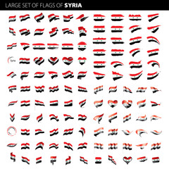 Fototapeta na wymiar Syria flag, vector illustration