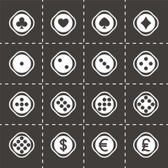 Vector Dice icon set