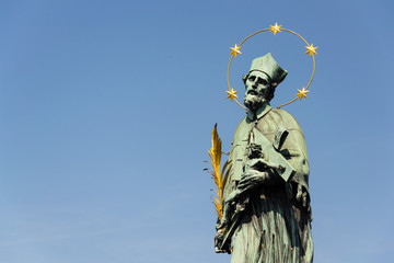 Saint John of Nepomuk statue, Charles Bridge, Prague, Czech Republic