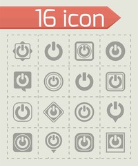 Vector Shut down icon set