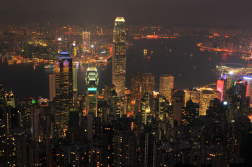 Fototapeta na wymiar Hong Kong Cityscape at Night 