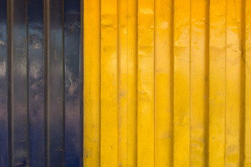 blue and yellow cargo ship container texture