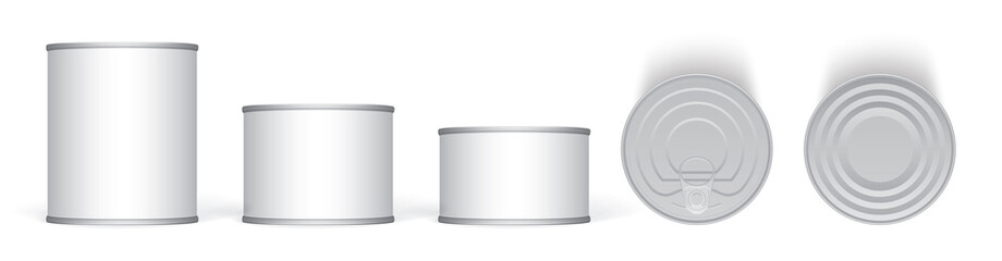 Fototapeta premium Tin can mock-up template