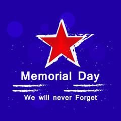 Illustration of USA Memorial Day background