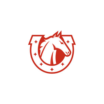 Horse logo template vector illustration