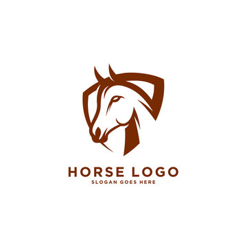 horse logo design, horse head vector illustration