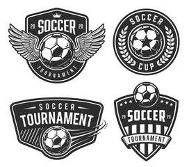 Set of soccer emblems