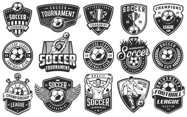Set of soccer emblems © DGIM studio