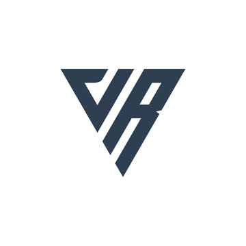 Initial VR logo template vector illustration
