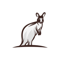 kangaroo icon vector illustration template