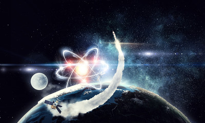 Astronomy concept backdrop. 3d rendering
