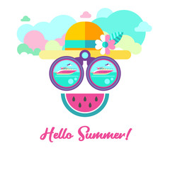 Hello summer. Vector illustration.