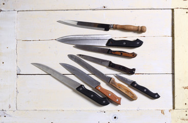  various kitchen knives