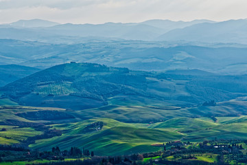 Fototapeta na wymiar very nice view of tuscany meadow