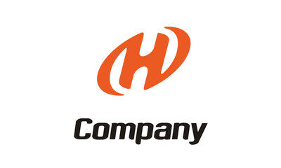 Letter Initial H modern logo design	