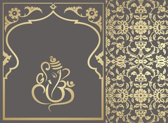 Ganesha, wedding card, royal Rajasthan, India