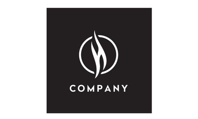 Letter Initial H modern logo design	