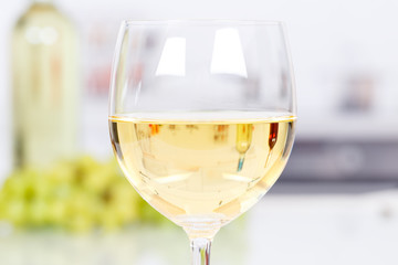 White wine in a glass
