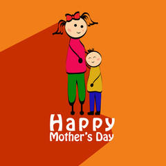 Obraz na płótnie Canvas Illustration of background for Mother's Day