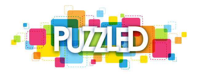 PUZZLED vector letters icon