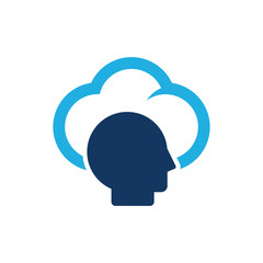 Cloud Head Logo Icon Design
